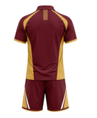 Wholesale Men’s & Youth Athletic Uniform Set – Short-Sleeve Polo & Matching Shorts, Maroon Gold Team Gear