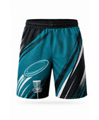 Teal & Black Disc Golf Shorts – Team Performance Wear, Wholesale Bulk, Low MOQ