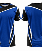 Custom Chase Tag Event Staff Shirt – Blue Sublimated Crew Jersey | Wholesale Event Teamwear