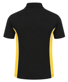 B2B Workwear Polo Shirt Black/Yellow Electrician Low MOQ Custom