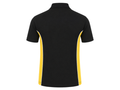 B2B Workwear Polo Shirt Black/Yellow Electrician Low MOQ Custom