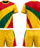 Custom Chase Tag Tournament Uniform – Red Yellow Green Sublimated Jersey & Shorts Set