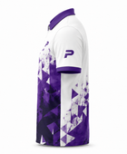 Custom White Purple Padel Polo Shirt – Wholesale Club Teamwear