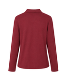 School Long Sleeve Fitted Picot Collar Polo Burgundy | B2B Low MOQ Wholesale