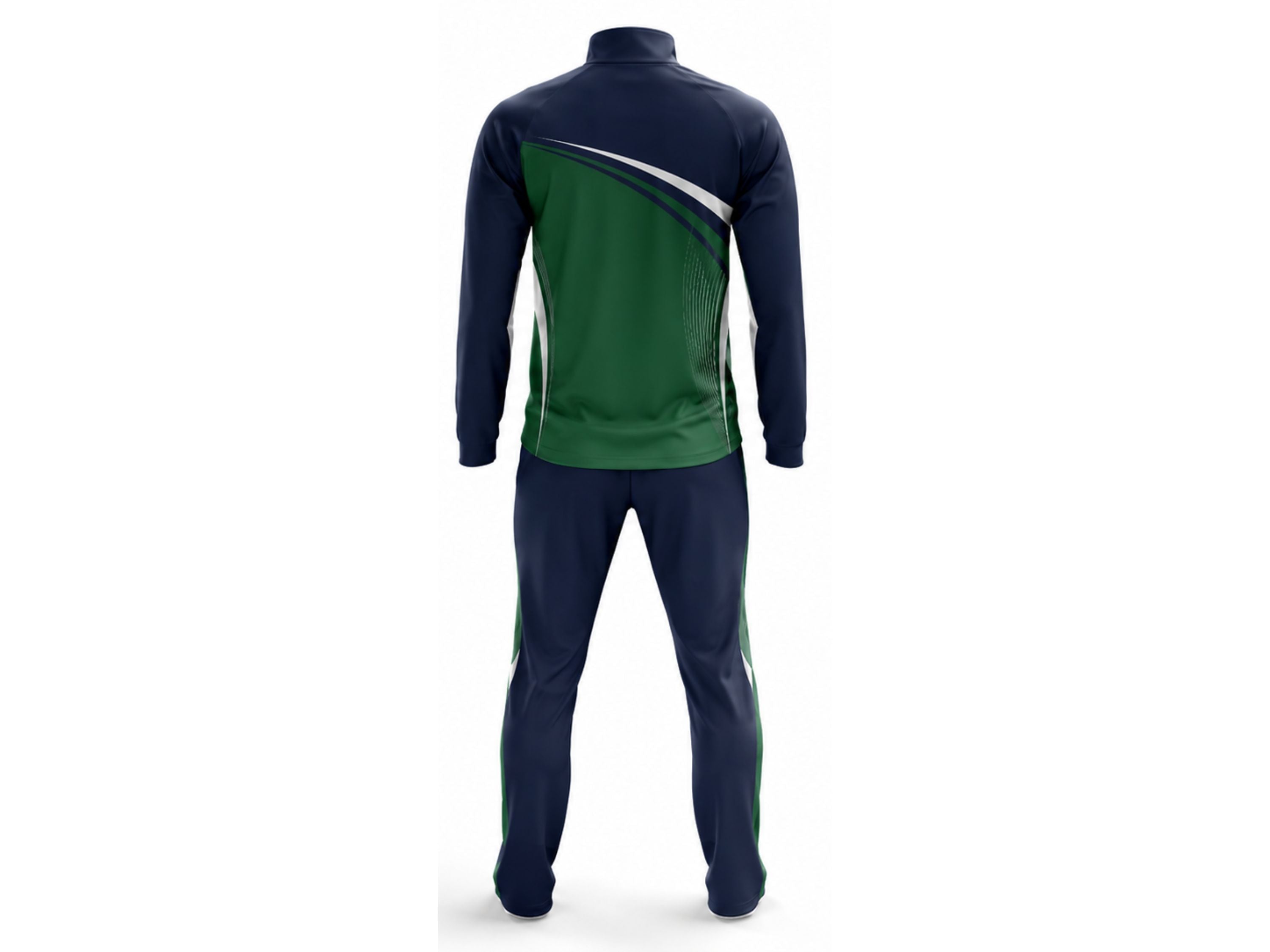 Custom Green Cricket Tracksuit – Sublimated Jacket & Pant Set for Wholesale Clubs