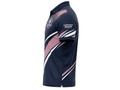 Custom Ping Pong Tournament Staff Polo – Navy Pink Referee Shirt for Wholesale Buyers
