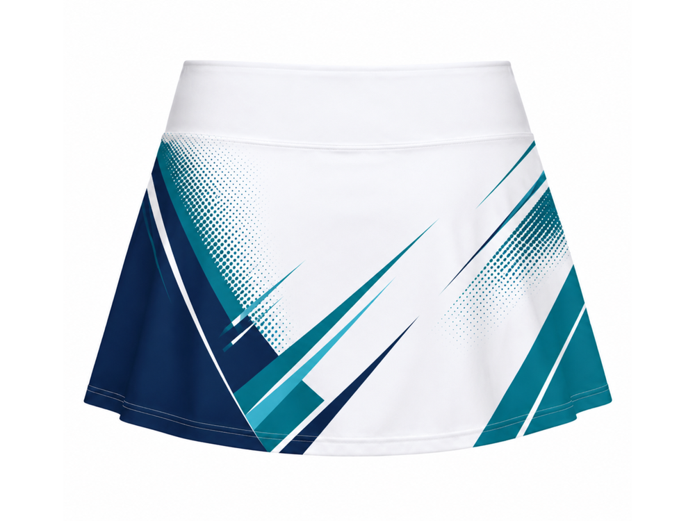 Navy & White Skirt – Team Athletic Skirt, Wholesale Bulk, Low MOQ front design preview