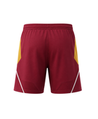 Custom Maroon Cricket Shorts – Gold Team Training Shorts for Clubs