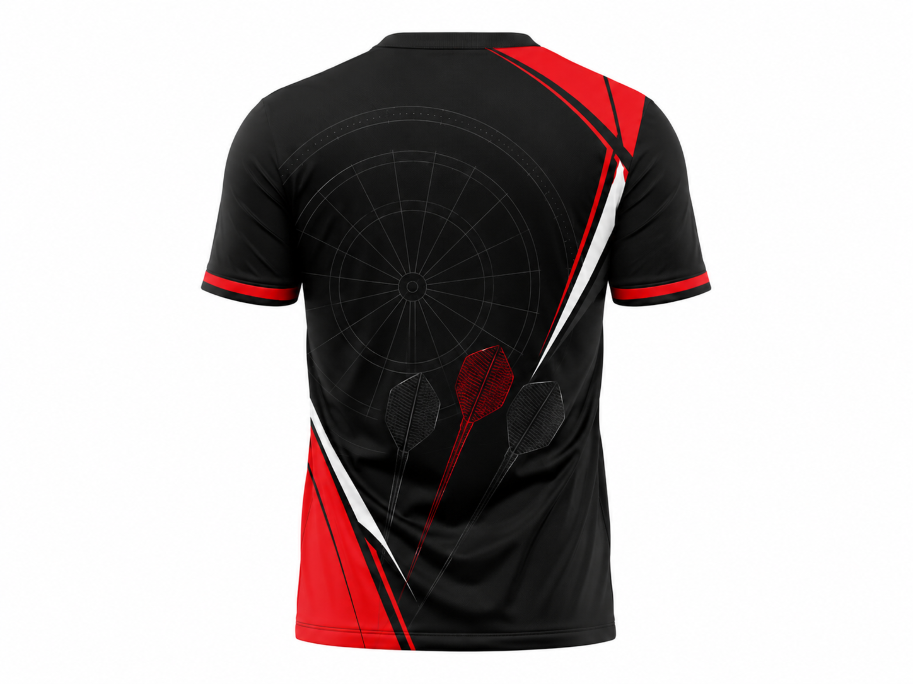 Custom Black Red Darts Tournament Shirt – Wholesale Team Jersey