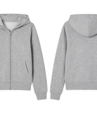 School Full Zip Hoodie Light Grey | B2B Low MOQ Wholesale