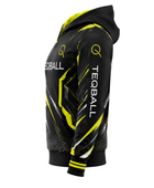 Custom Teqball Hoodie – Black Neon Yellow Graphic Teamwear for Wholesale Sports Buyers