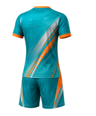 Teal & Orange Men’s Swimming Jersey & Shorts Set – Wholesale, Low MOQ, Bulk Swim Team Uniform