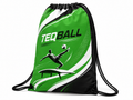 Custom Teqball Drawstring Bag – Green Black Sports Backpack for Wholesale Teamwear Buyers