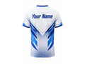 White & Blue Pickleball Jersey – Team Performance Sportswear, Wholesale Bulk, Low MOQ