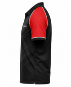 Custom Teqball Coach Staff Polo – Black Red Wholesale Teamwear