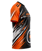 Custom Archery T-Shirt – Black Orange Sublimated Team Shirt for Clubs and Wholesale Buyers