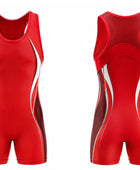 Red & White Powerlifting Uniform – Women Weightlifting Singlet – Wholesale Low MOQ, Custom Team Name