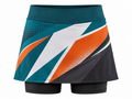Women’s Squash Skort – Teal Orange Custom Teamwear