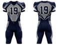 Wholesale Navy and Silver American Football Uniform Set – Polyester Teamwear