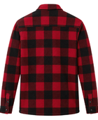 Sherpa Lined Work Shacket B2B Low MOQ Warm Zip Front Layer Red & Black Workwear