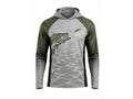 Custom Fishing Sun Hoodie | Wholesale Sun Protection Fishing Shirt | Grey Olive Green | Apparels Bridge