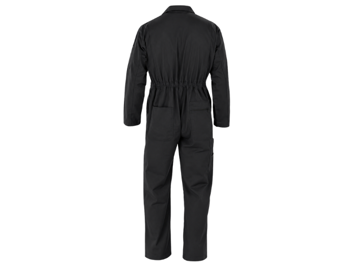 Workshop Coveralls – Low MOQ B2B Mechanic Overalls with Storm Flap in Black