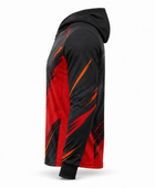 Custom Squash Quarter-Zip Hoodie – Black Red Teamwear