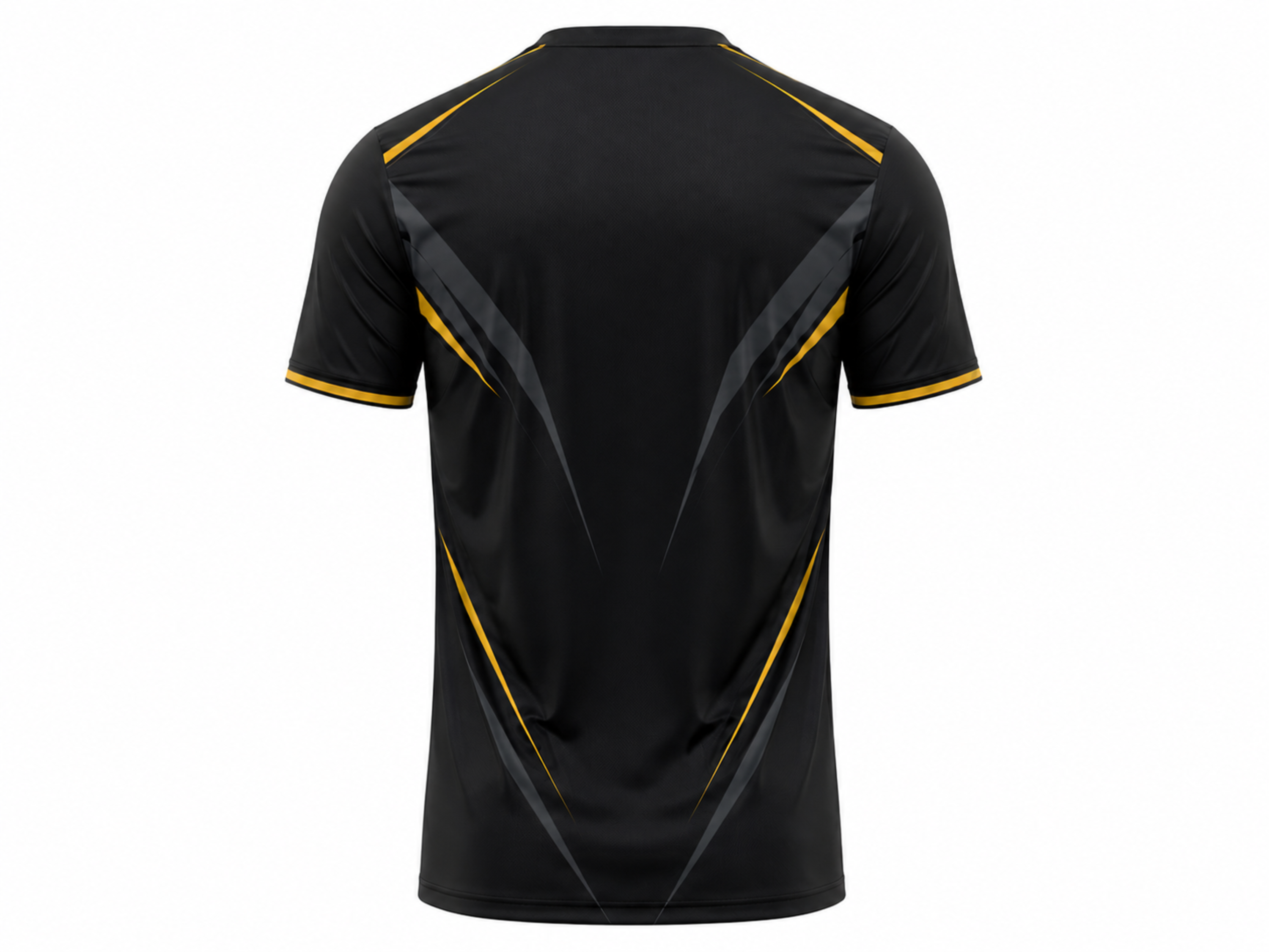 Custom Black Gold Soccer Event Shirt | Wholesale Tournament Team Apparel for Bulk Orders