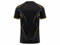 Custom Black Gold Soccer Event Shirt | Wholesale Tournament Team Apparel for Bulk Orders
