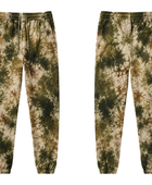 Tie Dye Trousers Olive Khaki Black and Neutral All Over Design | B2B Low MOQ