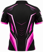 Custom Esports Polo Shirt | Wholesale Gaming Team Polo | Black Pink Magenta | Apparels Bridge