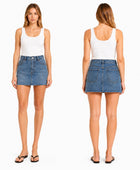 Custom Women’s Panelled Denim Mini Skirt for Private Labels