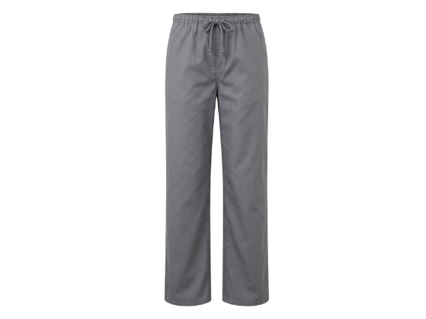 Elastic-Waist Chef Trousers Grey | B2B Low MOQ Hospitality Workwear Manufacturer front design preview