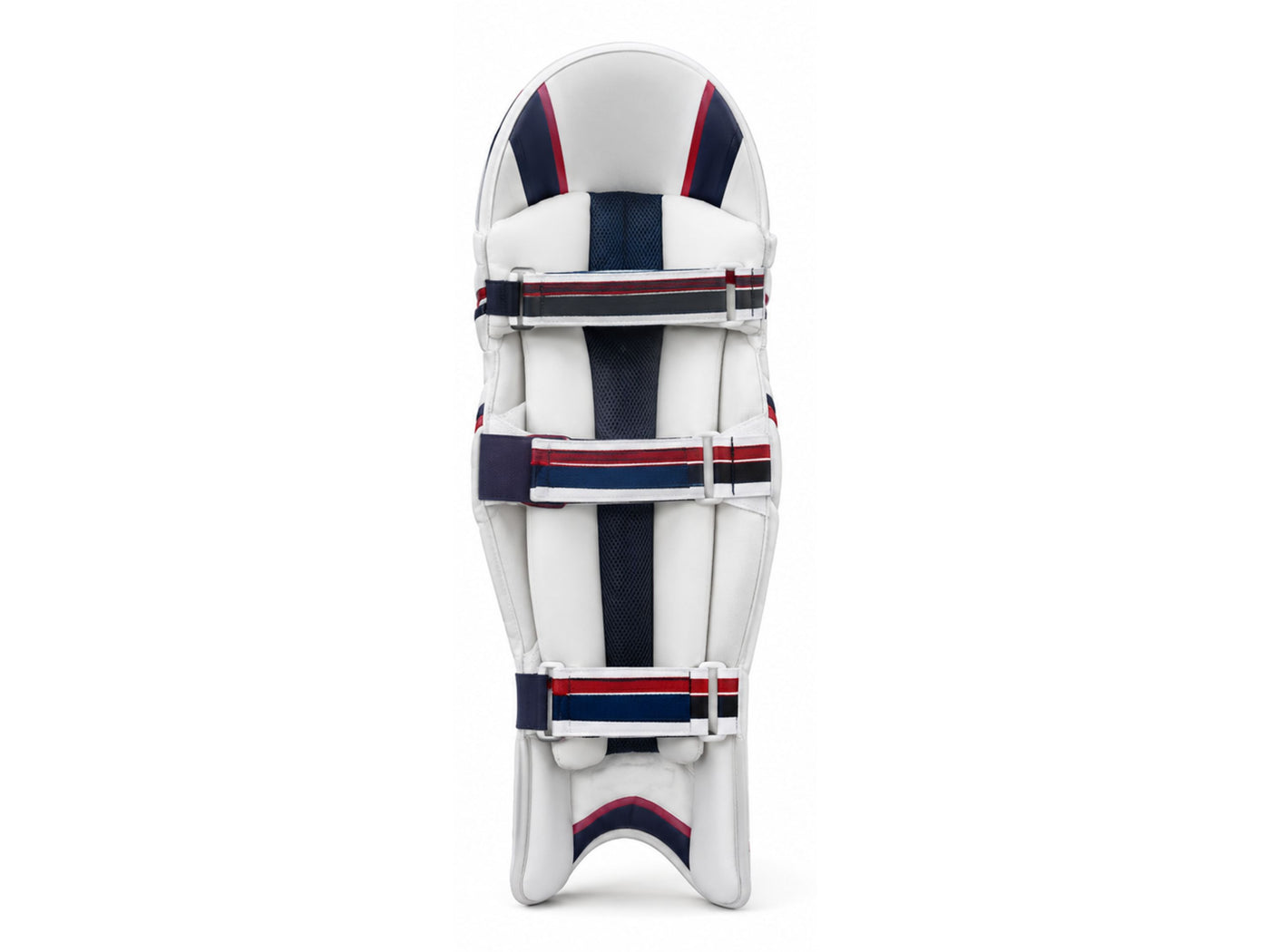 Custom White Navy Red Cricket Batting Pads – Wholesale Leg Guards