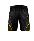 Black & Yellow Teqball Shorts – Bulk Team Shorts, Low MOQ, Wholesale Performance Sportswear