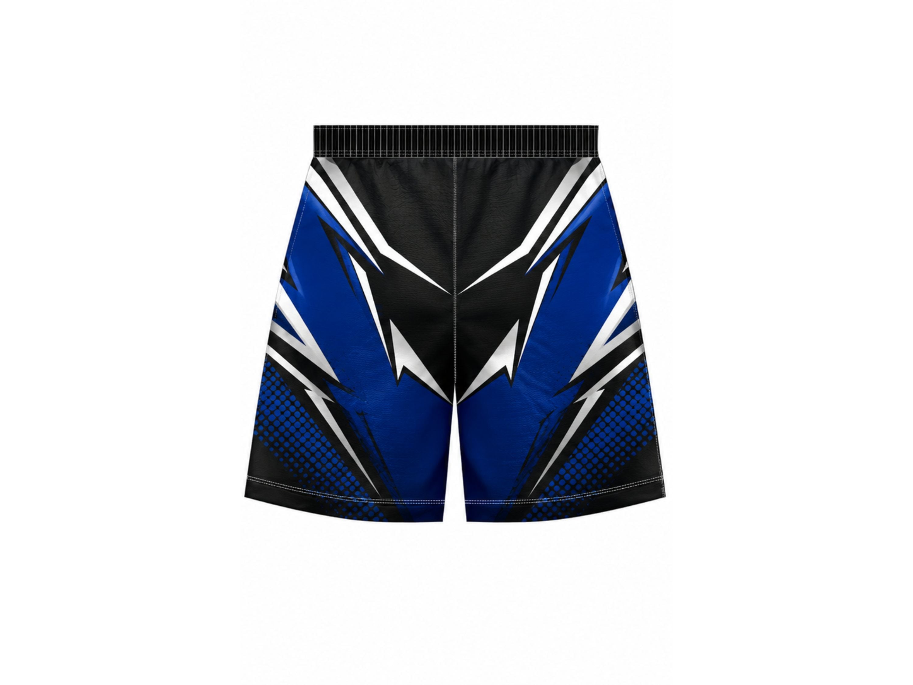 Black/Blue/White Wrestling Shorts – Team Performance Sportswear, Wholesale Bulk, Low MOQ