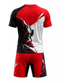 Custom Red & Black Climbing Uniform – Team Set Wholesale, Low MOQ, Personalized Name & Number