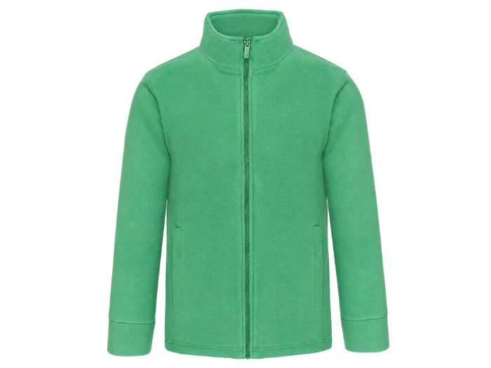 Mechanic Classic Fleece – Low MOQ B2B Full-Zip Workwear green Jacket front design preview