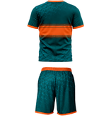 Green & Orange ESports Uniform – Team Gaming Performance Jersey & Shorts, Wholesale Bulk, Low MOQ