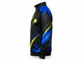 Custom Black Tennis Warm-Up Jacket – Blue Lime Team Jacket for Wholesale