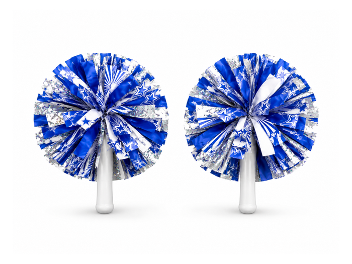METALLIC CHEER POM POMS