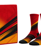 Custom Ping Pong Towel and Socks Set – Red Orange Table Tennis Accessories for Wholesale Buyers