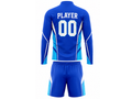 Custom Royal Blue Soccer Training Kit | Wholesale Long Sleeve Teamwear for Bulk Orders