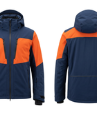 B2B Full-Zip Ski Jacket Winter Navy/Orange Custom Winter Jacket Manufacturer