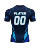 Custom Navy Soccer Compression Shirt | Wholesale Short Sleeve Team Base Layer