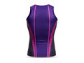Purple & Black Performance Tank – Sleeveless Compression Top, Team Athletic Wear, Wholesale Bulk