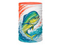 Custom Fishing Neck Gaiter | Wholesale Fishing Face Mask Gaiter | Orange Teal White | Apparels Bridge