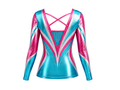 Pink & Teal Dance Team Jersey – Wholesale Bulk Long Sleeve Top, Low MOQ, B2B Performance Apparel