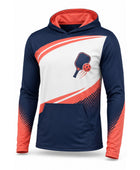 Custom Pickleball Hoodie | Wholesale Pickleball Team Hoodie | Navy Coral White | Apparels Bridge