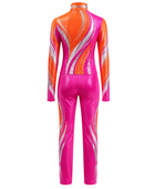 Custom Dance Team Uniform – Orange & Pink Performance Outfit – Wholesale & Low MOQ